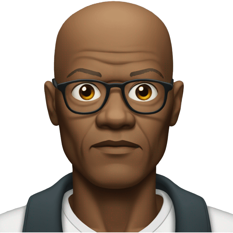 bald samuel l jackson serious emoji