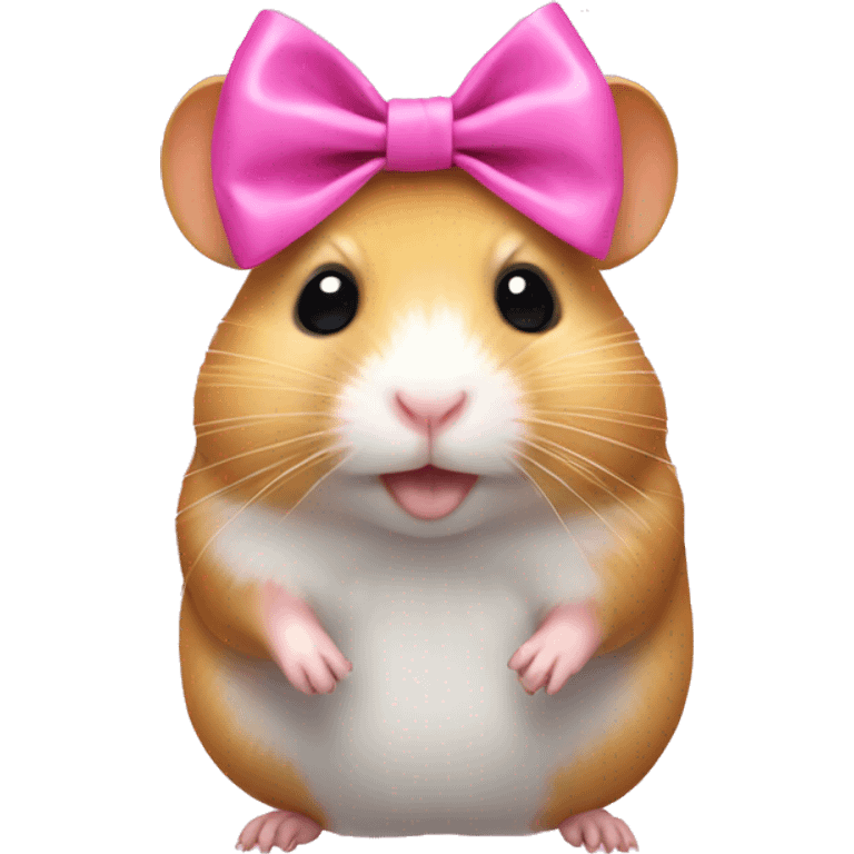 Hamster with pink bow  emoji