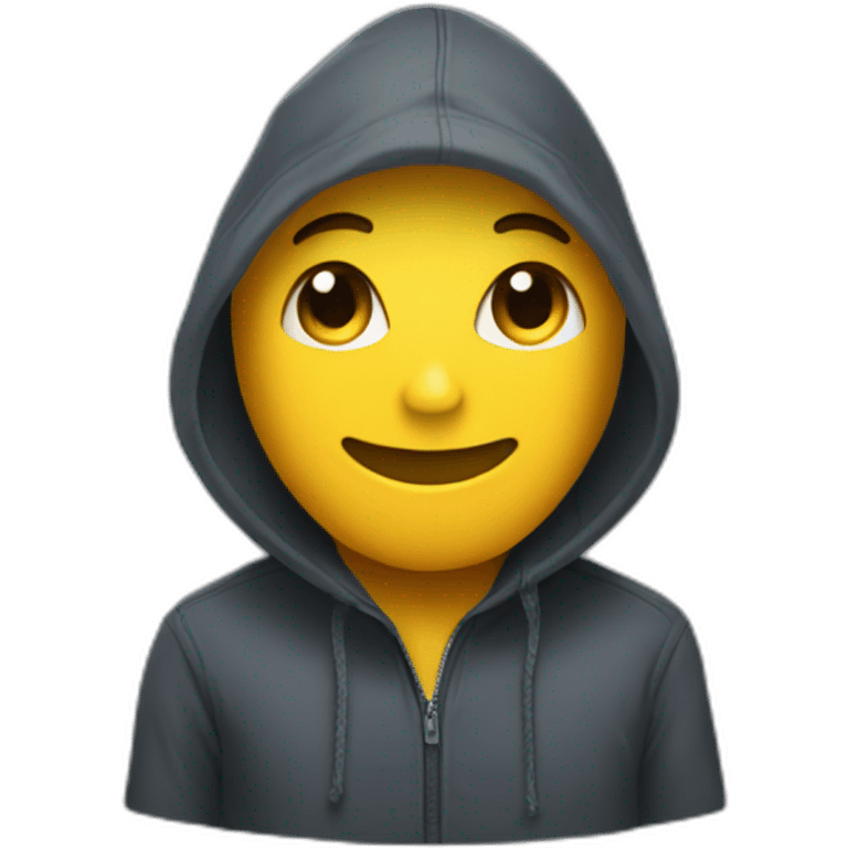 Chat avec une cagoule emoji