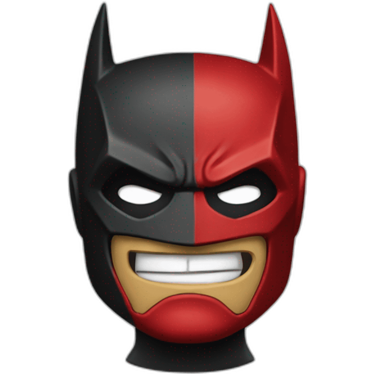 batman in deadpool colors emoji