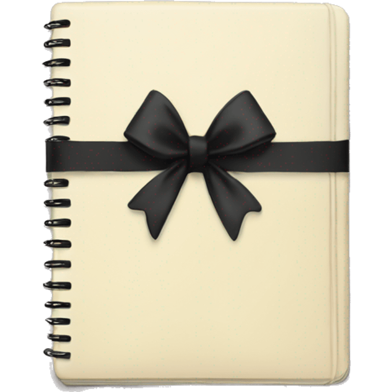 notebook with a black bow emoji