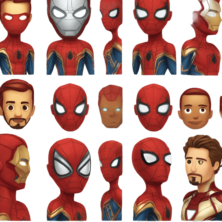 Spider-man with iron-man emoji