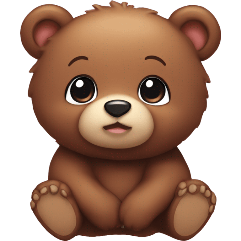 Cute bear chibi emoji