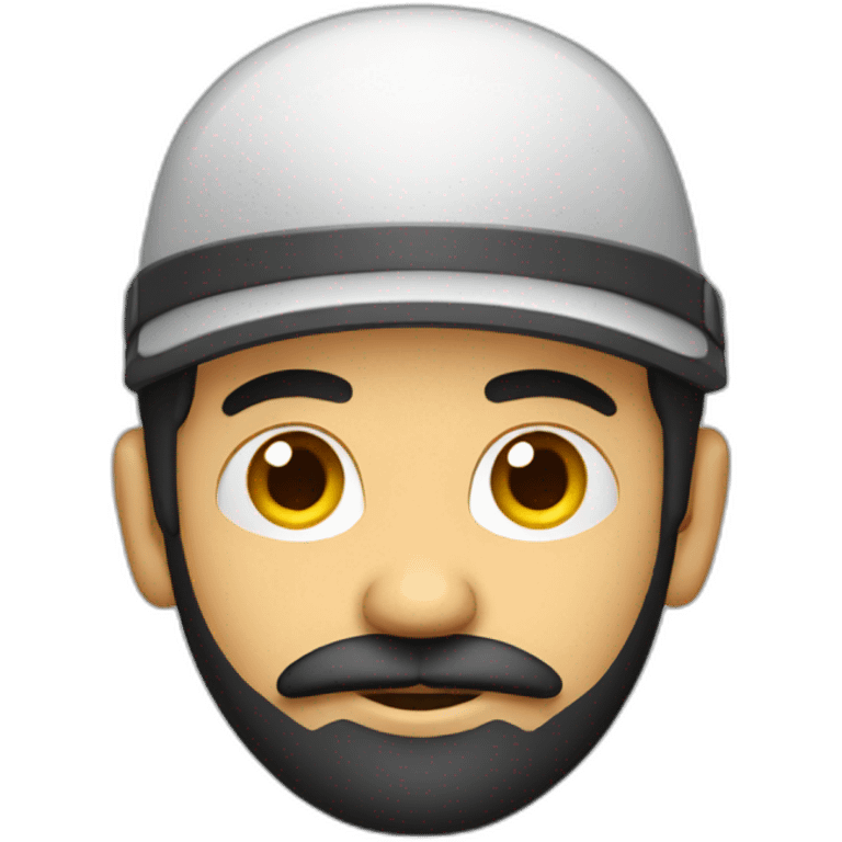 Man with dark beard, reverse cap and chicken emoji