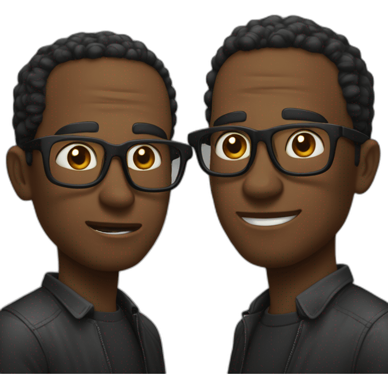 2 hommes noirs qui se serrent la main emoji