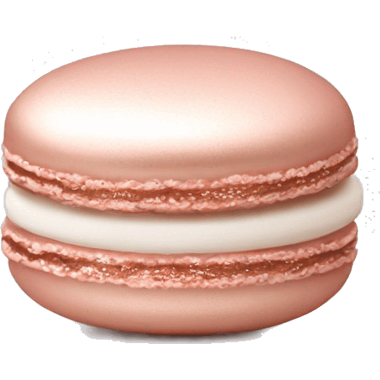 Realistic rose gold isolated macaroon emoji