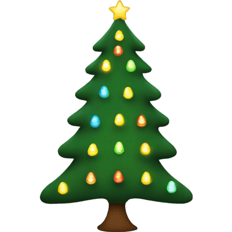 Christmas tree with lights  emoji