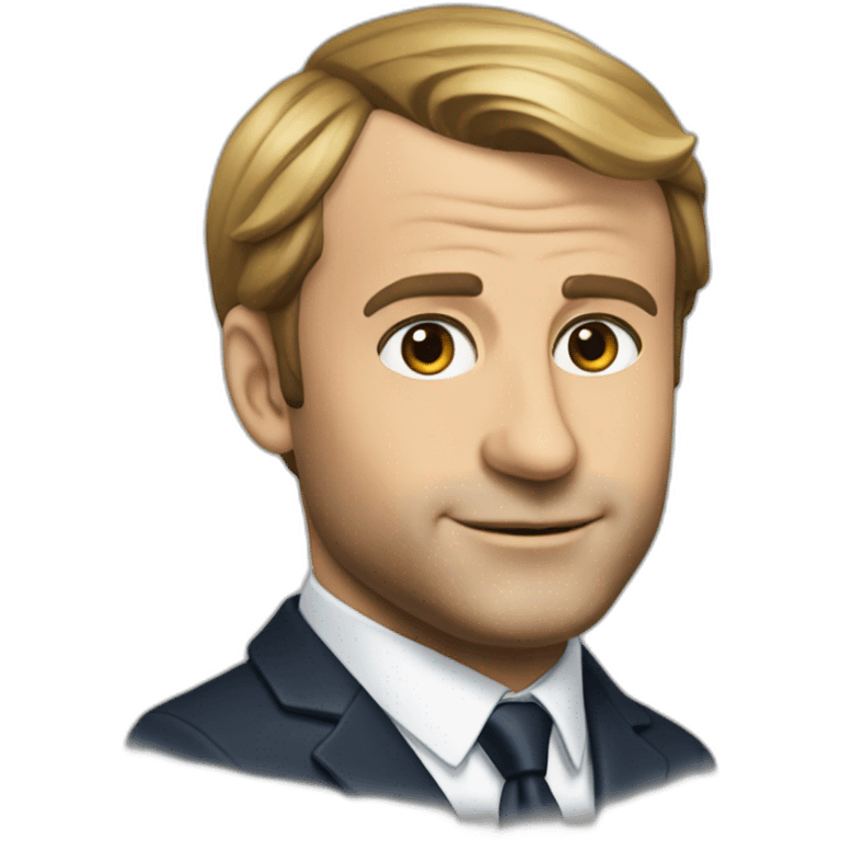 Macron sur un ours emoji