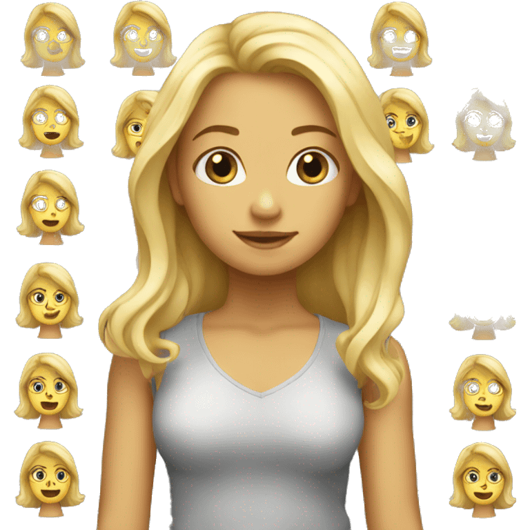  blonde girl long hair emoji