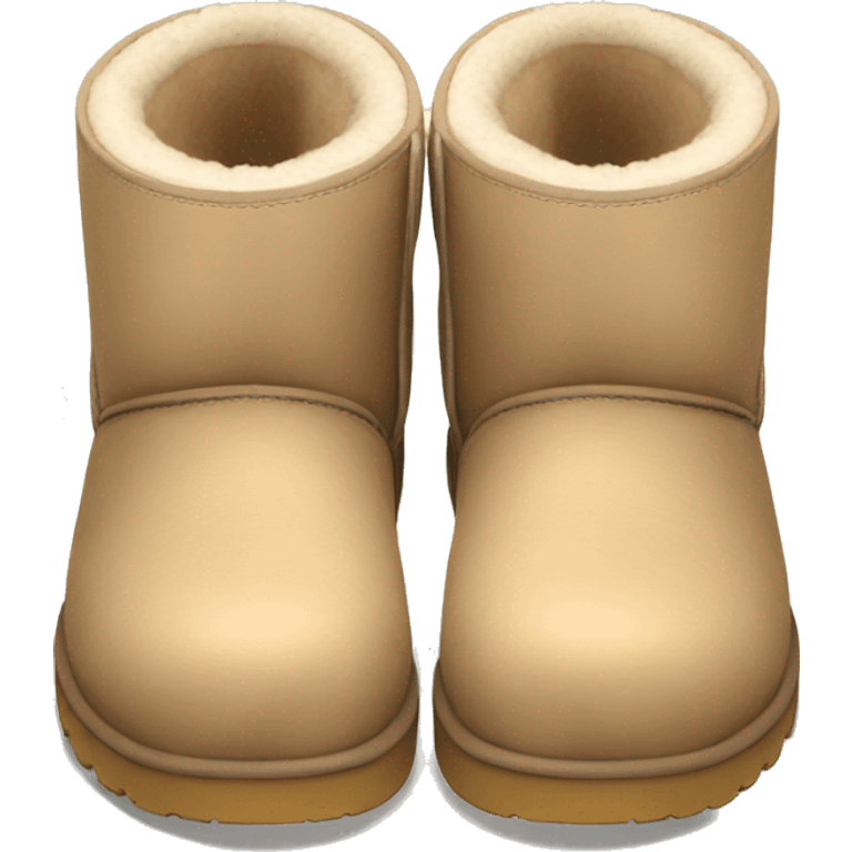 A pair of beige short uggs emoji