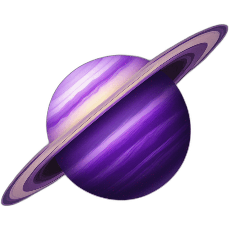 A purple saturn emoji