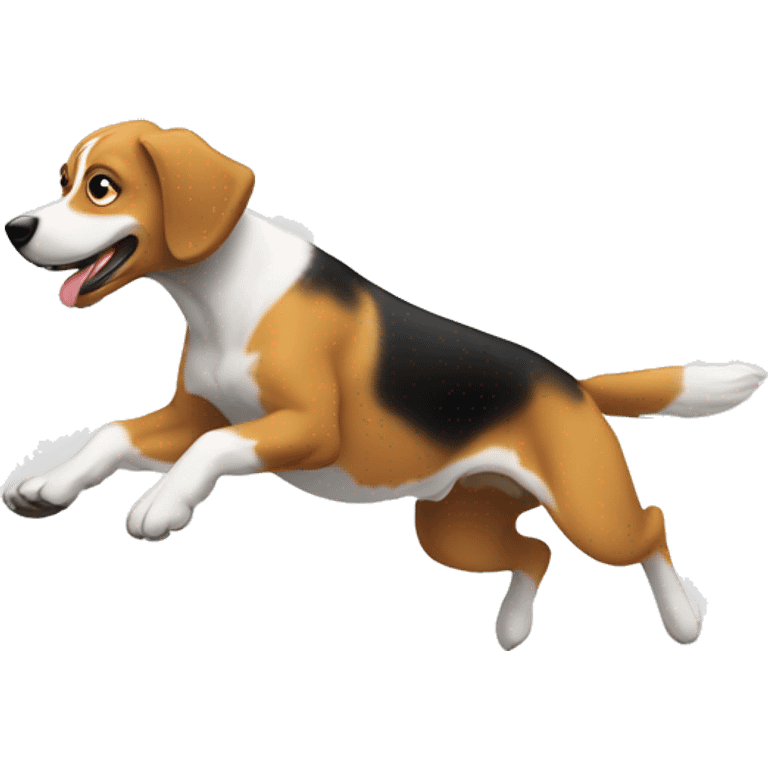 Agility dog jumping over anvil emoji