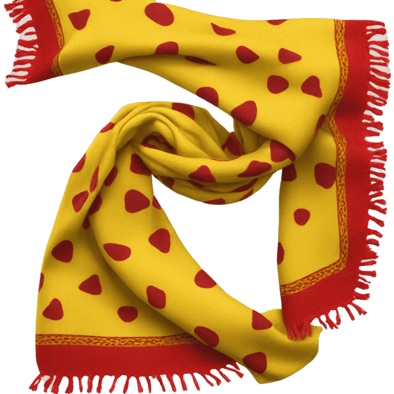 Scarf yellow and red emoji