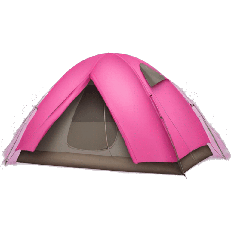 Realistic pink camping gear isolated.  emoji