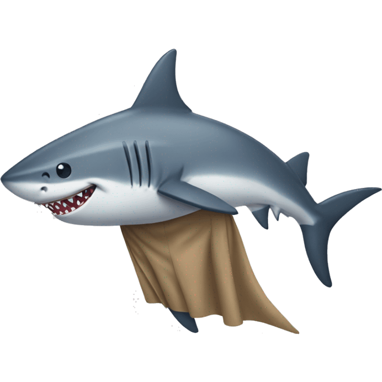 shark with a skirt emoji