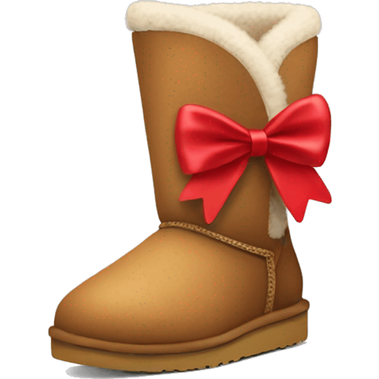 Ugg boot with red bow emoji