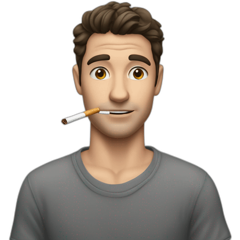 Jordan bardella qui fume une cigarette  emoji