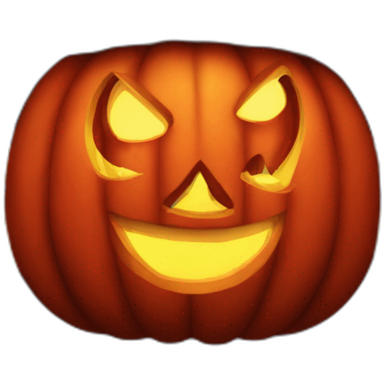 scary red halloween pumpkin in witch hat emoji