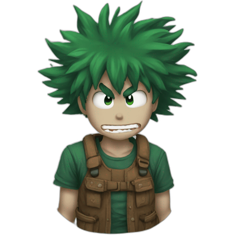 Deku in rage going bes emoji