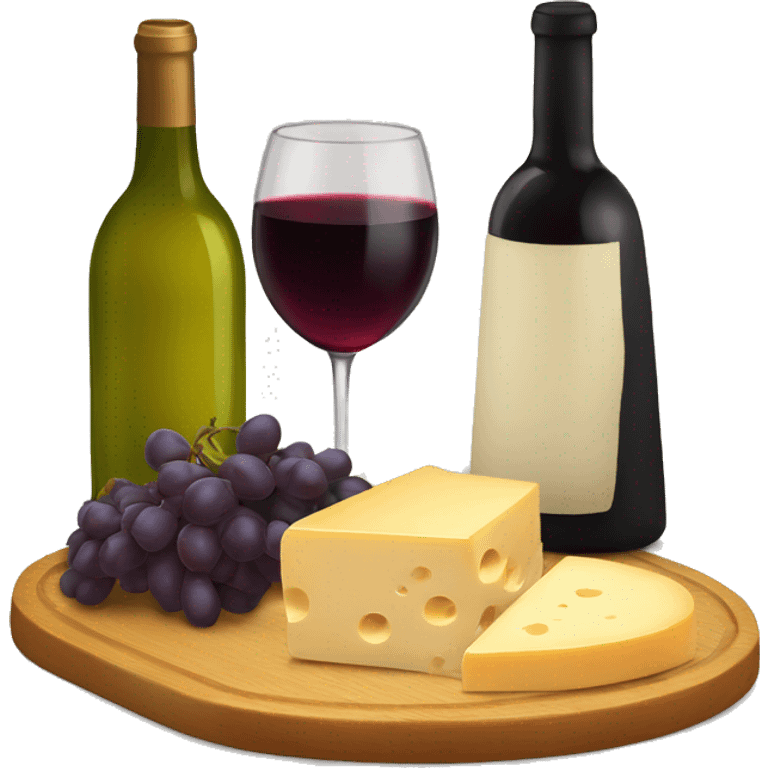 Cheese board and wine  emoji