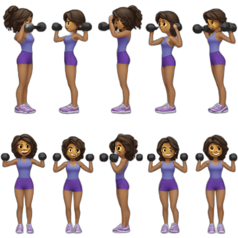 dumbell girl emoji