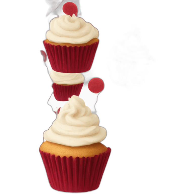 red velvet cupcake emoji