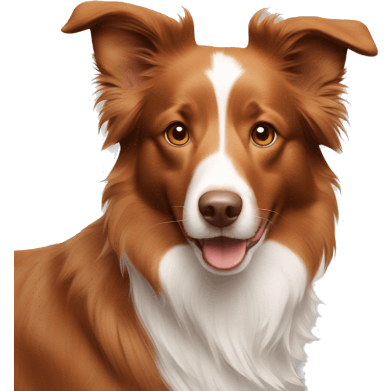 light browny red border collie emoji