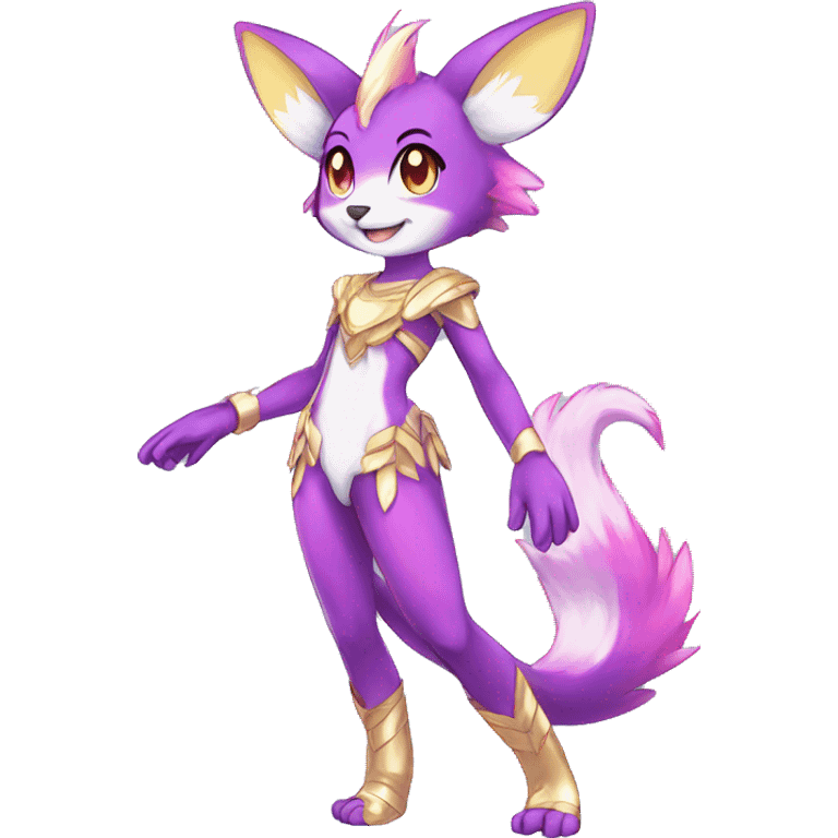 Anthro Sona Colorful Sparkly Shiny Fakemon Full Body emoji