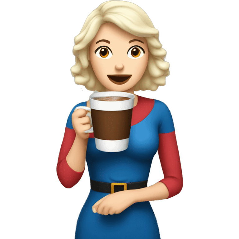 Woman drinking hot coco on Christmas  emoji