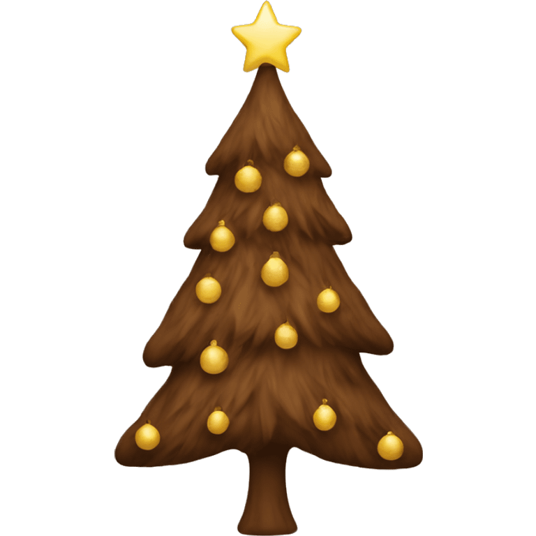 brown christmas tree with no lights  emoji