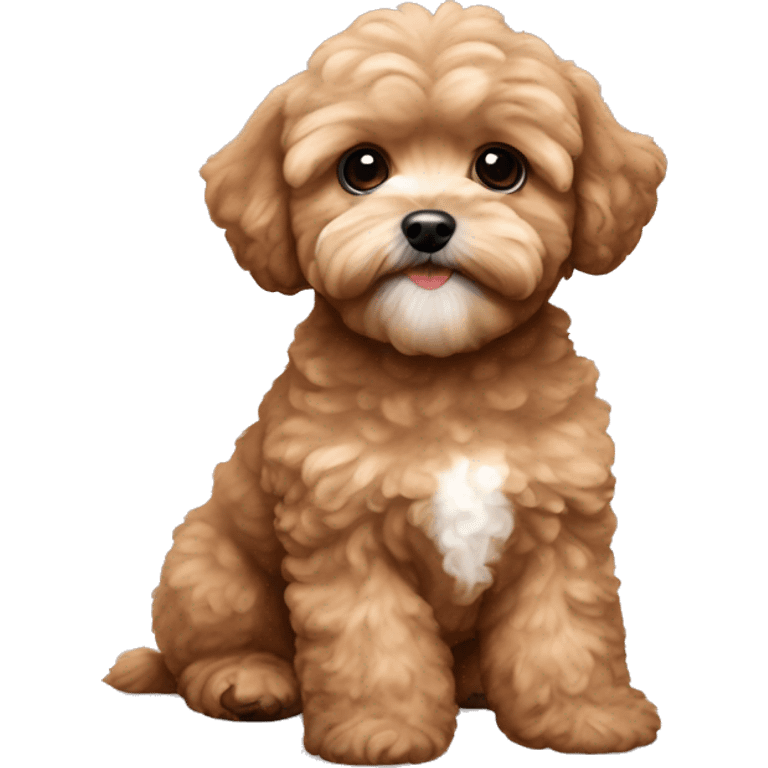 Maltipoo light brown with name teddy emoji