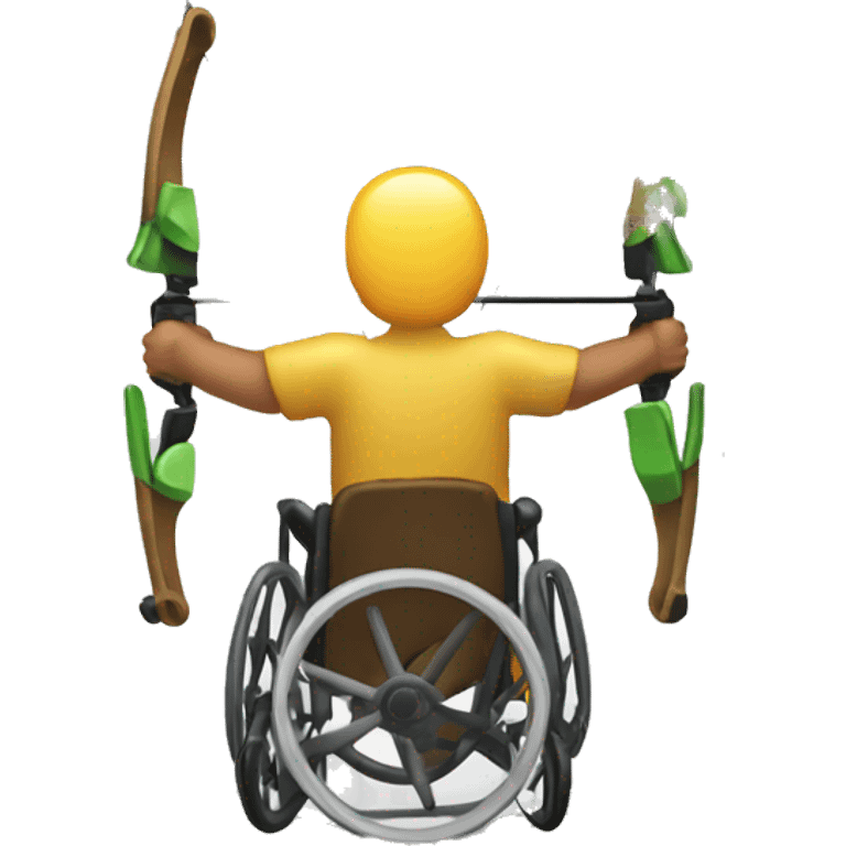 Wheelchair archery emoji