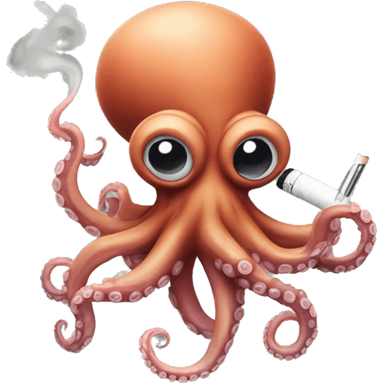 octopus smoking a cigarette emoji