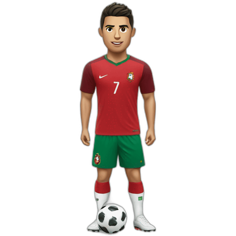 Cristiano Ronaldo with portugal shirt emoji