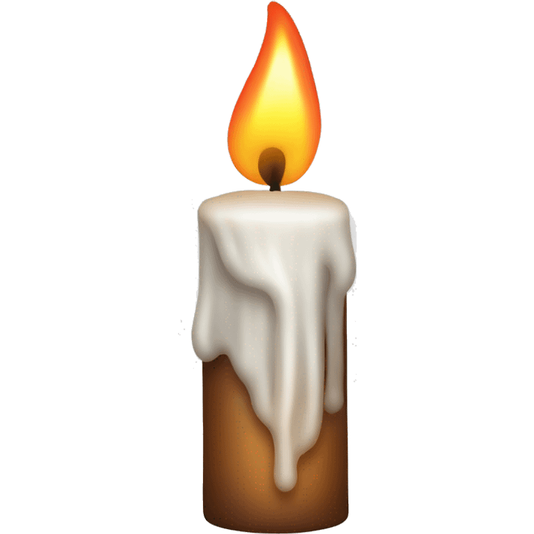 Christmas candle with smoke out of the wick emoji