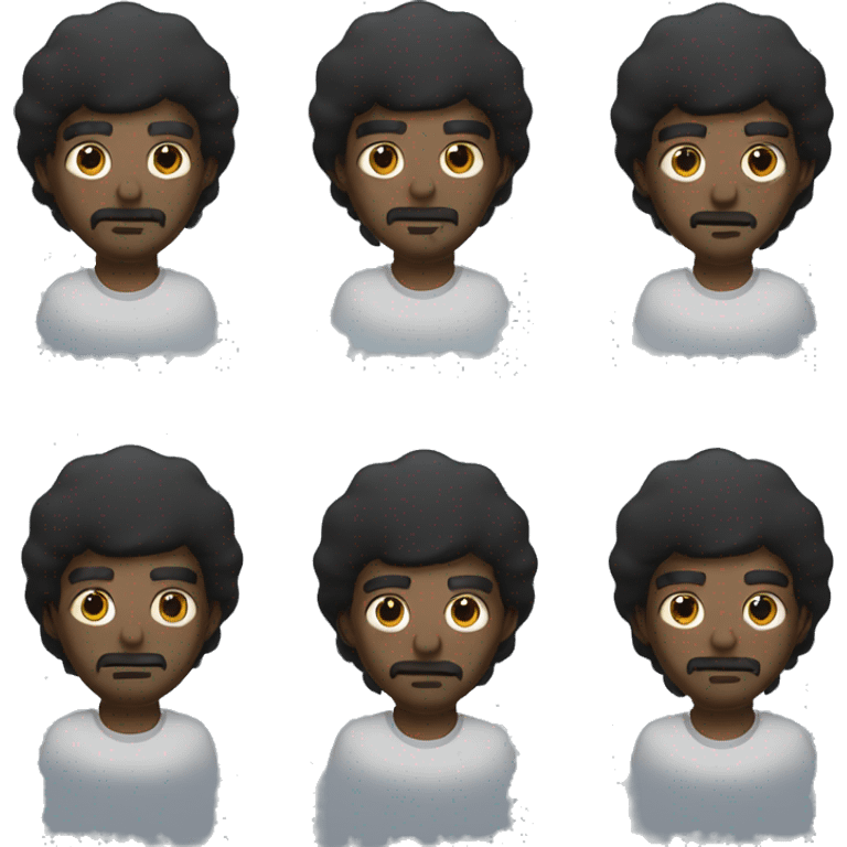 Black haired guy with mustashce  emoji