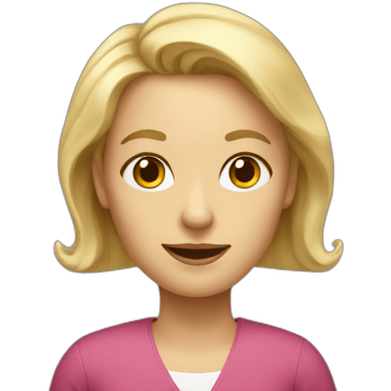 Blonde middle aged kindergarten teacher emoji