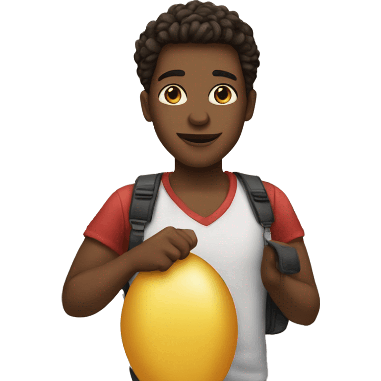 kanya west holding a baloon emoji