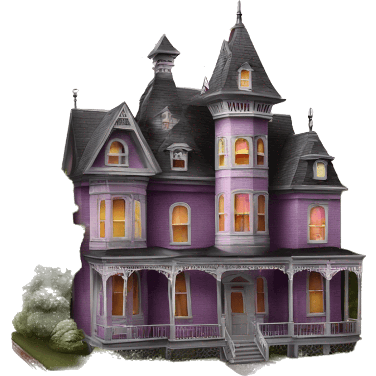 Barbie’s Queen Anne Victorian haunted house  emoji