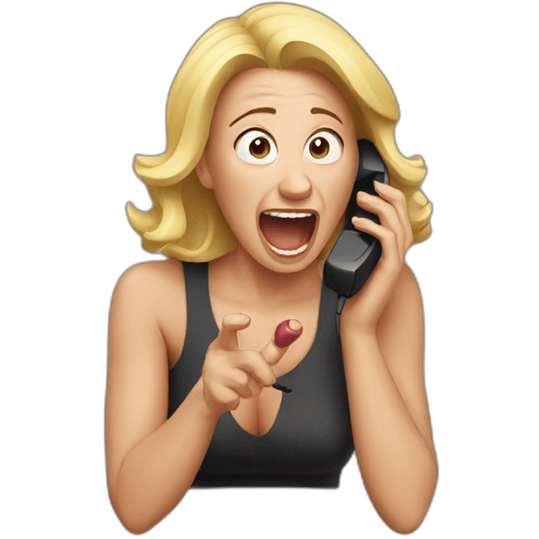 lady screaming over phone emoji