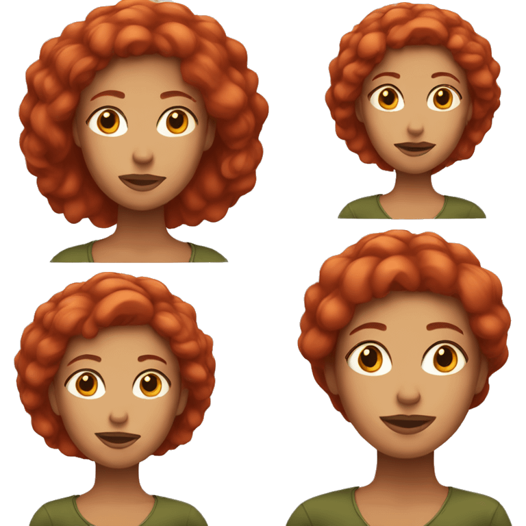 Woman with red hair similitud emoji