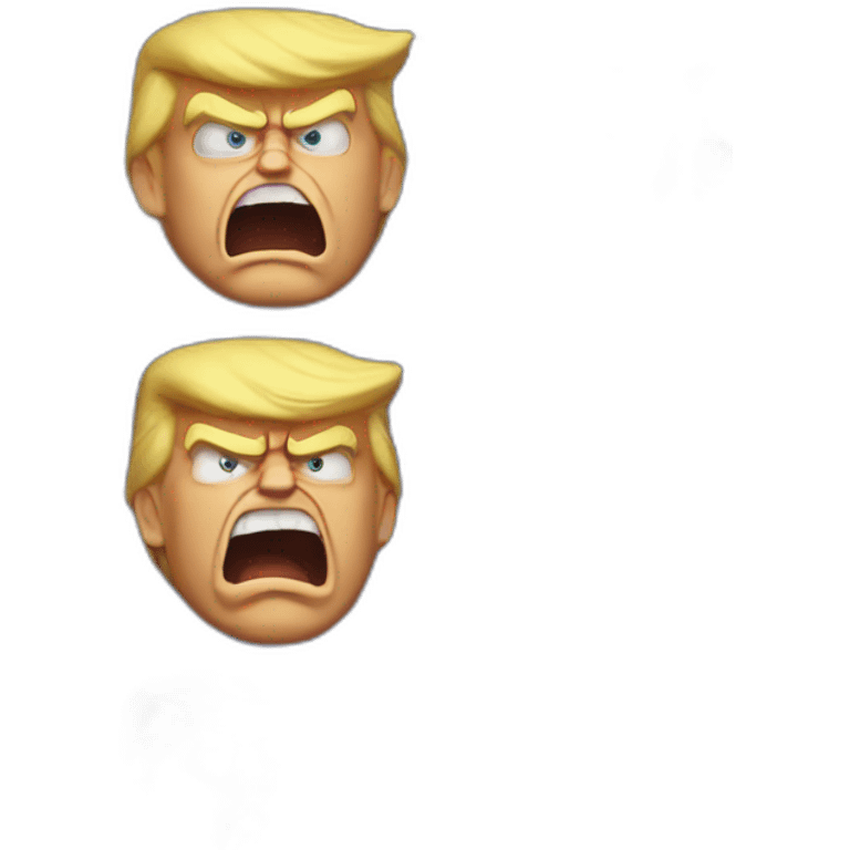 Donald Trump angry yelling emoji