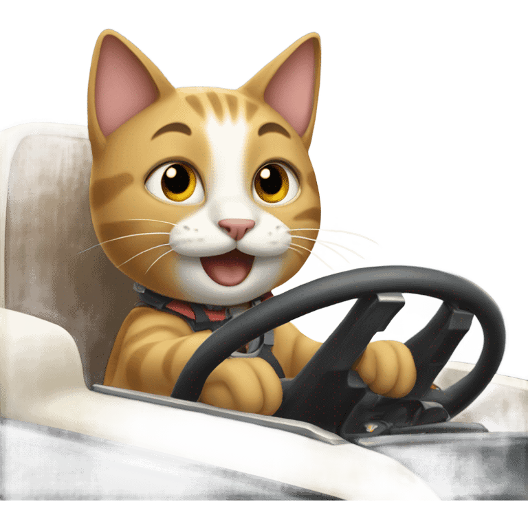 Cat driving  emoji