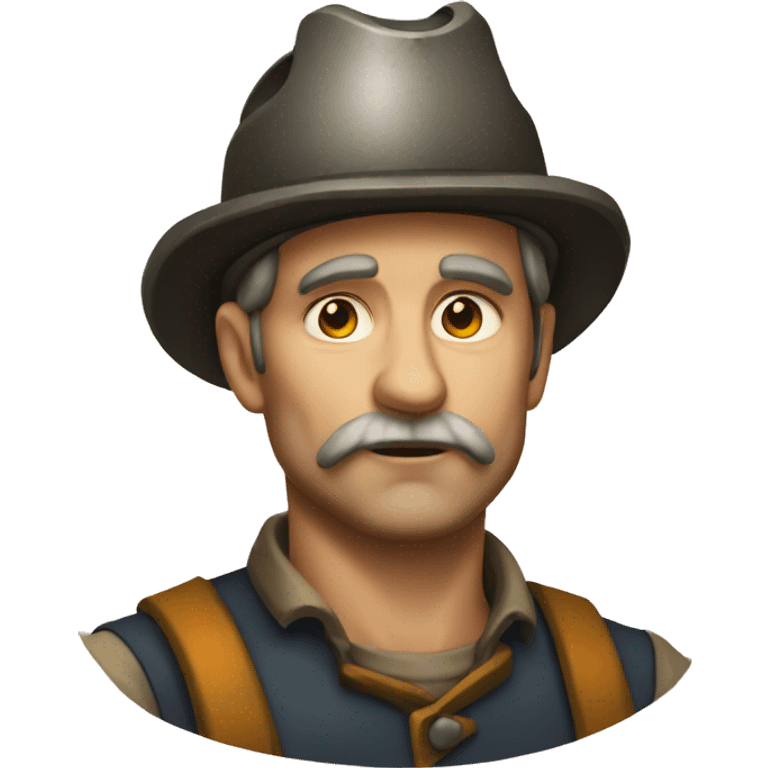 1800s miner only face emoji