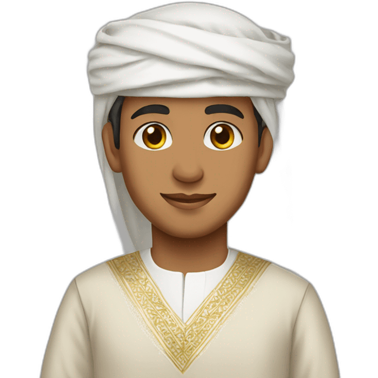 young omani man wearing traditional clothes emoji