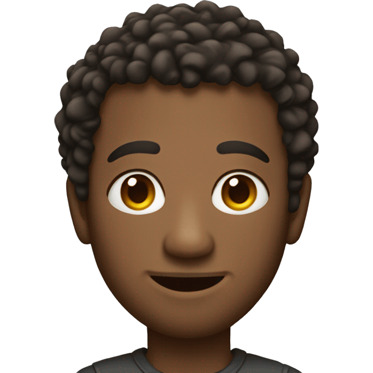  man with freckles,  curly hair fade on sided emoji