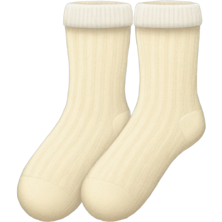 pair of cream socks emoji