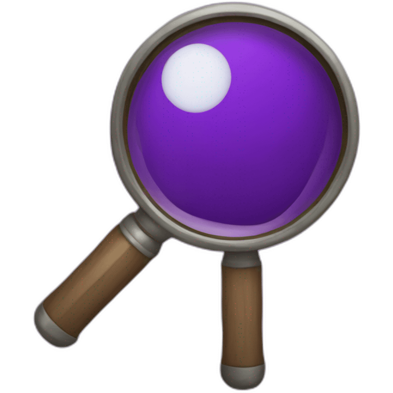 purple magnifying glass emoji