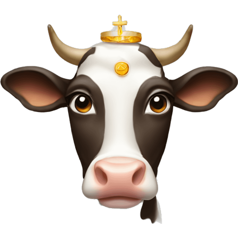 cow with religious halo emoji