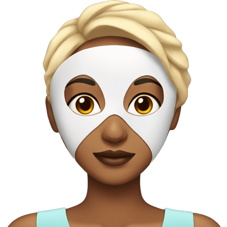 Woman with beauty face mask emoji